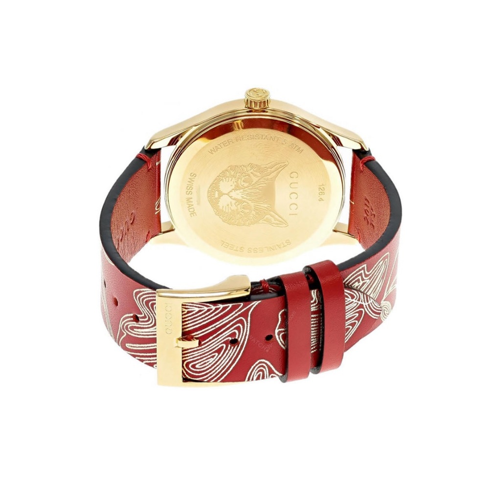 Gucci 38mm G-Timeless Red Butterfly Watch - Picture 2 of 4